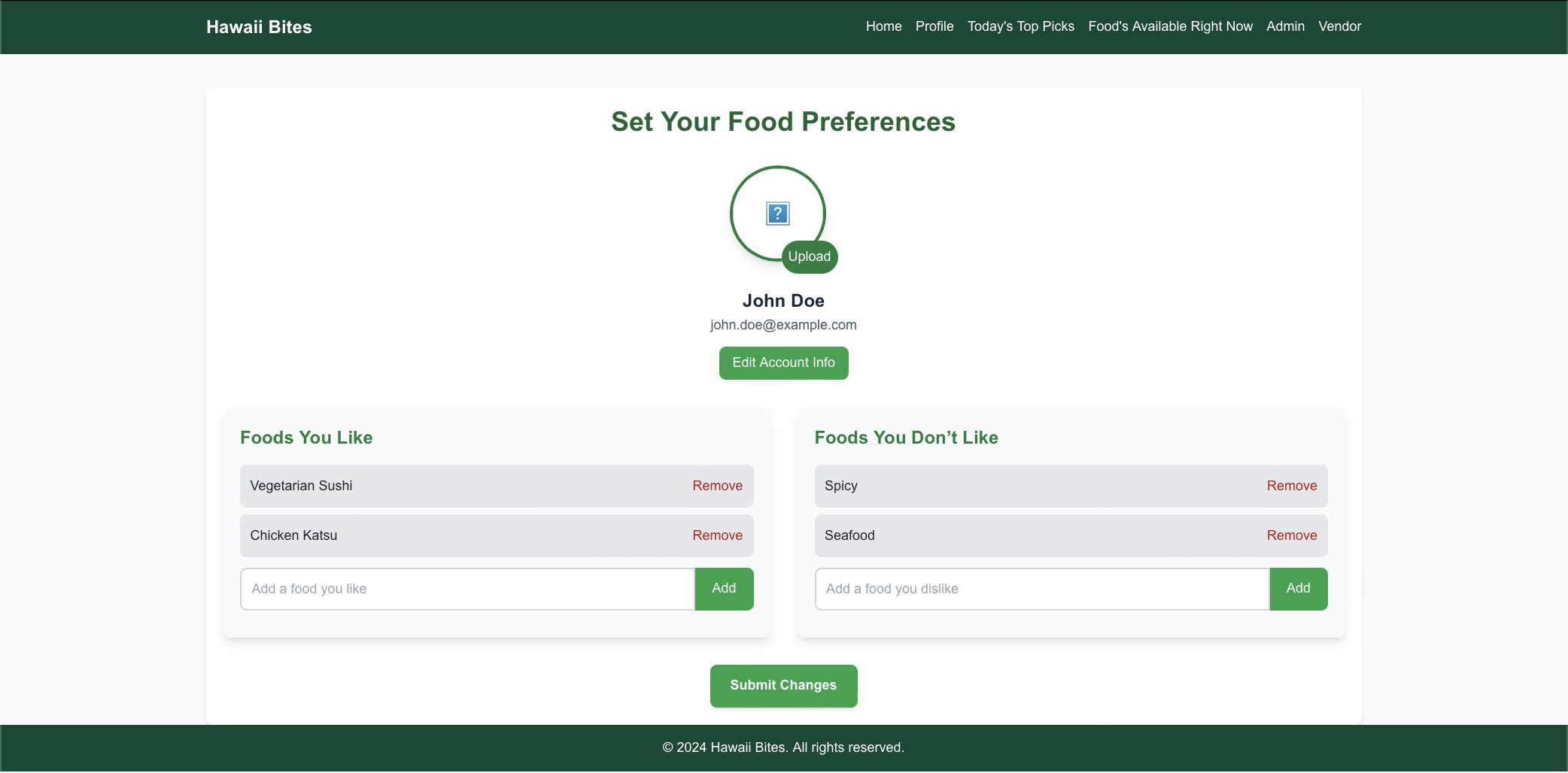 User Profile Version 2