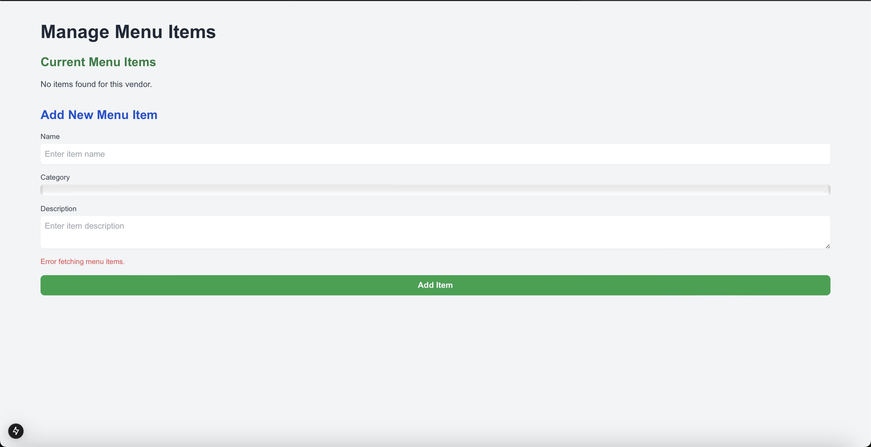 Vendor Dashboard Version 2